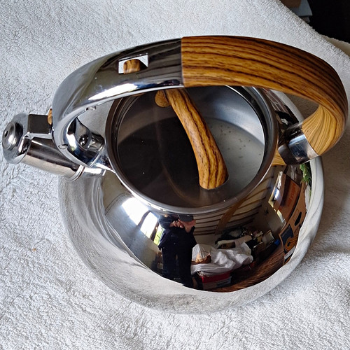 Stainless steel whistling tea - steel,