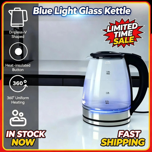 Glass electric kettle fast - 2l,