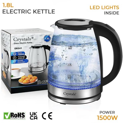 1500w glass electric - 1.8l,
