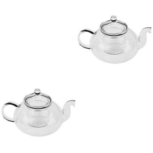 Clear glass tea pot - glass,