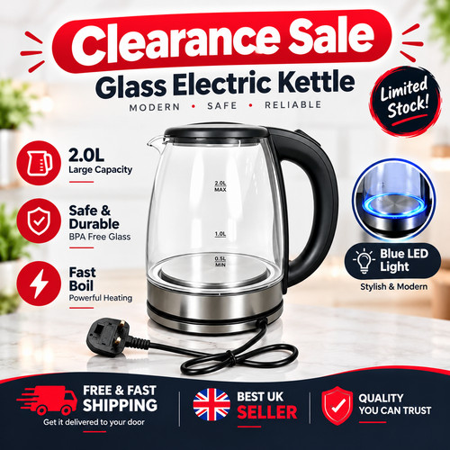 Glass electric kettle fast - glass,