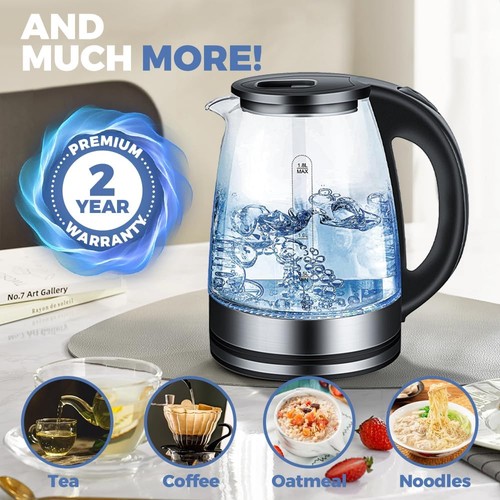 Electric glass kettle 1800w - glass,