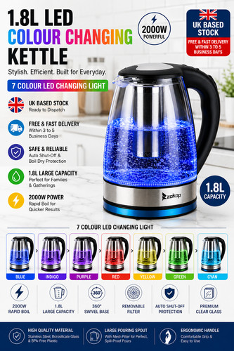 Led electric glass kettle - electric,