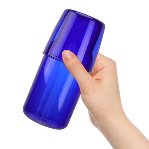Reusable blue glassware set - blue,