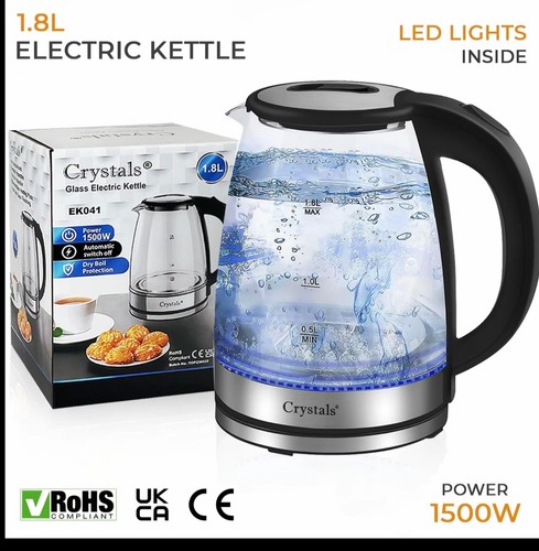 Crystals glass electric kettle - electric,